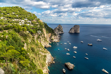 Capri island in  Italy
