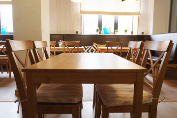 Interior of modern restaurant