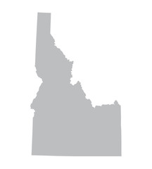 grey map of Idaho