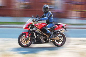 Obraz na płótnie Canvas rider on motorcycle