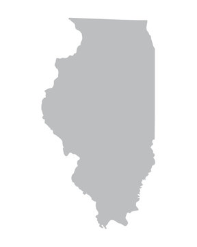 grey map of Illinois