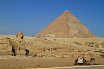 Die Pyramiden von Gizeh in Ägypten 