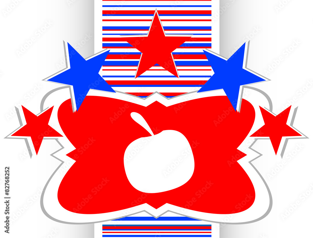 Aufkleber apple icon on round button collection original button vector