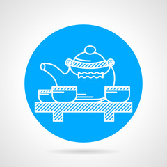 Teatime round vector icon