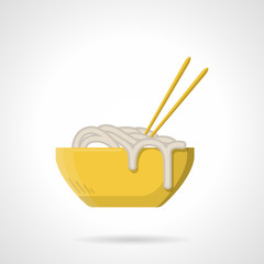 Flat vector icon for noodle dish