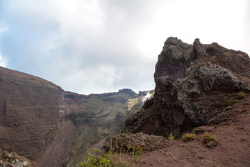 Vesuvius volcano crater