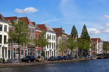Foto op Canvas Huizen aan het water in Leiden nr 1 © EvaWijman