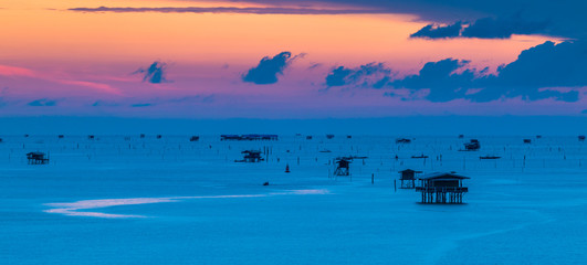 Naklejka premium Sea in the sunset, Gulf of Thailand