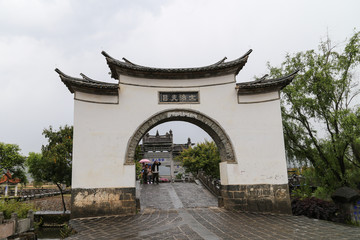 the memorial gateway in heshun town, yunnan, china