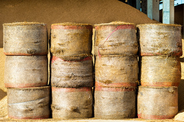 stacked bales