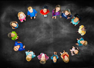 Children Kids Cheerful Childhood Diversity Concept