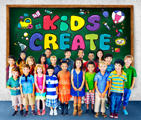 Obraz premium Kids Create Cretivity Design Ideas Colorful Concept