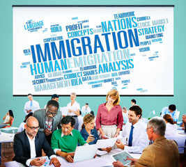 Immigration International Government Law Customs Concept