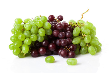fresh rose and green grapes