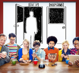 Man with a Note and Marketing Concept
