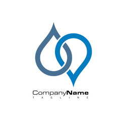 water drop vector logo icon