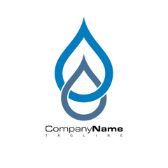 water drop vector logo icon