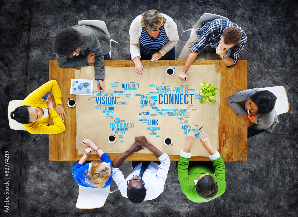 Poster connection social media internet link networking concept