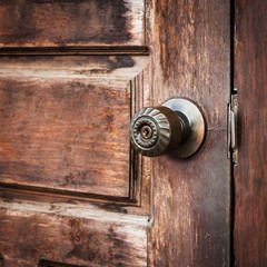 close up classic handle door vintage