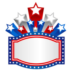 USA patriotic star burst background