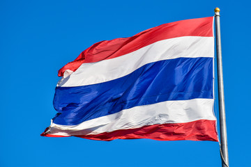 Waving Thai flag