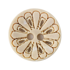 Wooden buttons isolated on white background