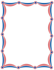 Patriotic garlands border / frame on white
