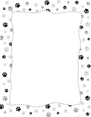 Paw prints frame