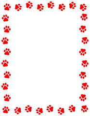 Paw prints frame