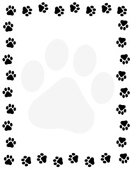 Paw print frame