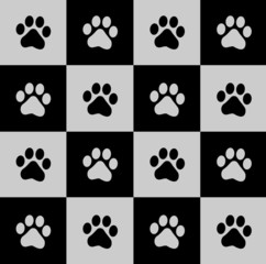 Fototapeta premium Paw prints pattern