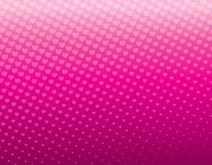 Pink heart halftone background