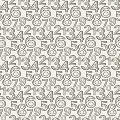 Seamless pattern, abstract, figure, digit, numeral