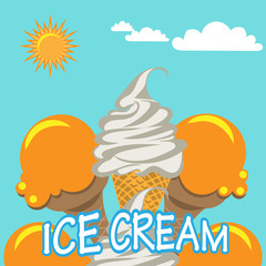 ice cream food vector wallpaper background