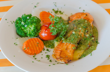salmon steak