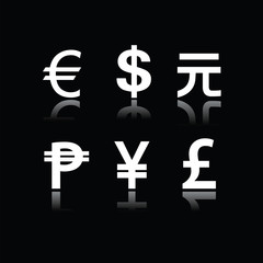 Set of currency symbols
