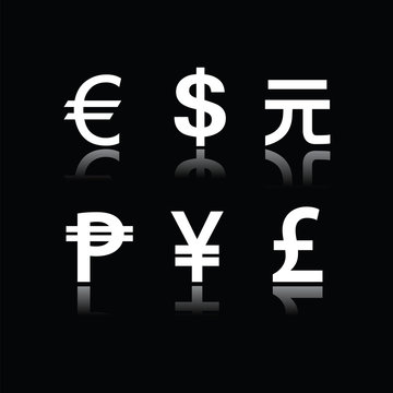 Set of currency symbols
