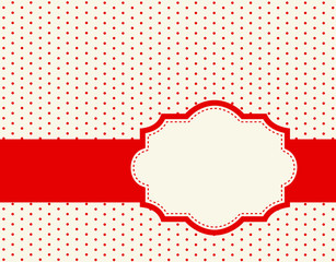 POlka pattern and frame red