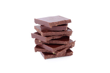 Chocolate isolated on white