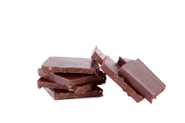 Chocolate isolated on white