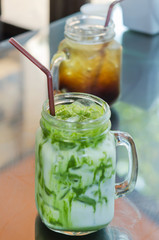 iced milk green tea