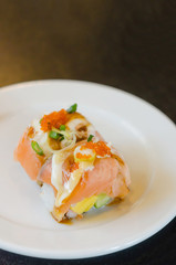 Salmon roll sushi
