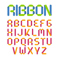 Ribbon alphabet