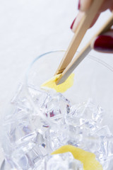 flavoring inside a balloon glass
