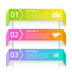 Vector line arrows infographic. Template for 3d diagram, graph