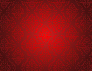 Red damask pattern seamless