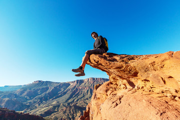 Man on the cliff