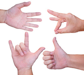 Isolated male hands