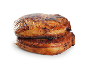 Steak on a white background