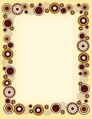 Retro circle border / frame